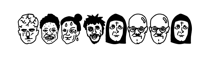 woodcutter people faces vol3  Free Fonts Download