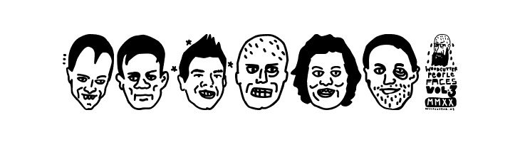 woodcutter people faces vol3  Free Fonts Download
