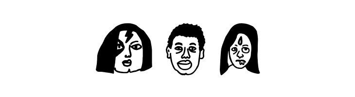 woodcutter people faces vol3  Free Fonts Download