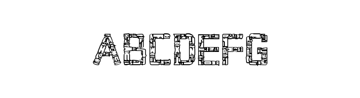 Broken Cyborg Outline Regular  Free Fonts Download