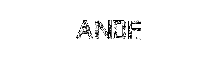 Broken Cyborg Outline Regular  Free Fonts Download