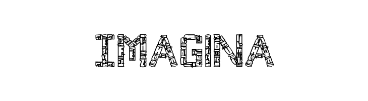 Broken Cyborg Outline Regular  Free Fonts Download