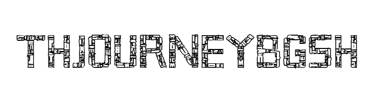Broken Cyborg Outline Regular  Free Fonts Download