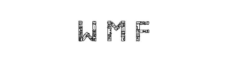 Broken Cyborg Outline Regular  Free Fonts Download