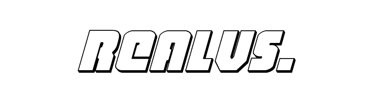 Heavy Falcon 3D Italic  Free Fonts Download
