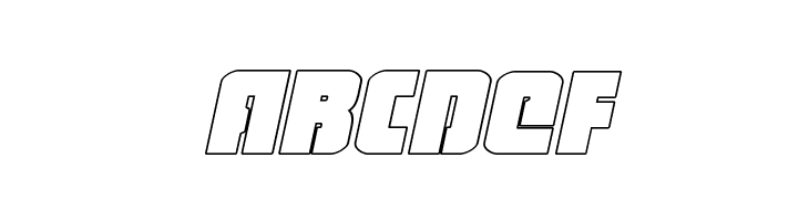 Heavy Falcon Outline Italic  Free Fonts Download