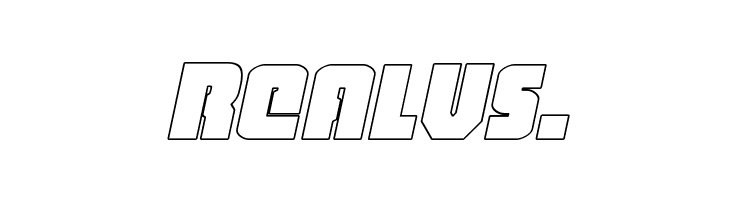 Heavy Falcon Outline Italic  Free Fonts Download