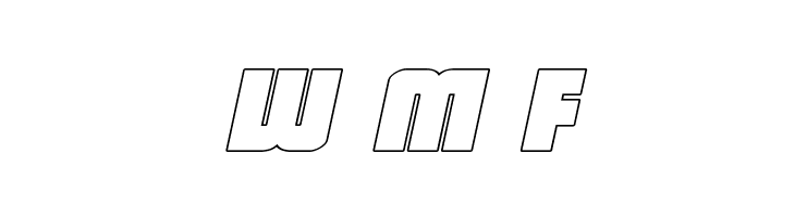 Heavy Falcon Outline Italic  Free Fonts Download