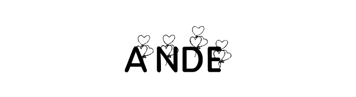 KR Heart Balloons  Free Fonts Download