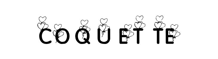 KR Heart Balloons  Free Fonts Download