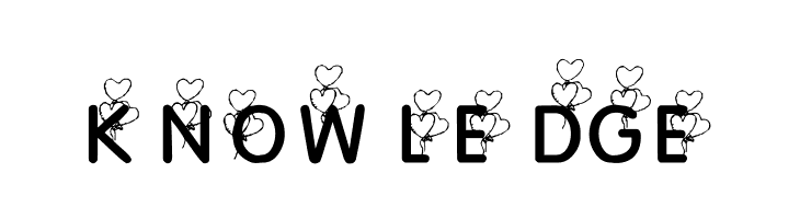 KR Heart Balloons  Free Fonts Download