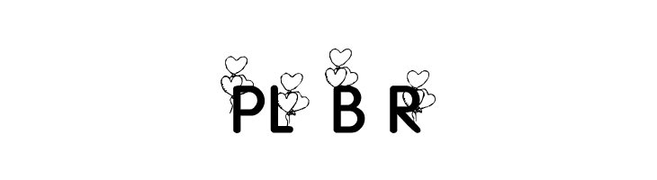 KR Heart Balloons  Free Fonts Download