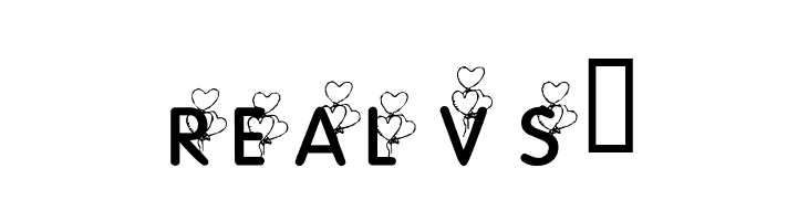 KR Heart Balloons  Free Fonts Download