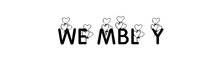 KR Heart Balloons  Free Fonts Download