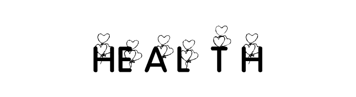 KR Heart Balloons  Free Fonts Download