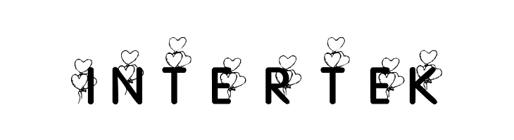 KR Heart Balloons  Free Fonts Download