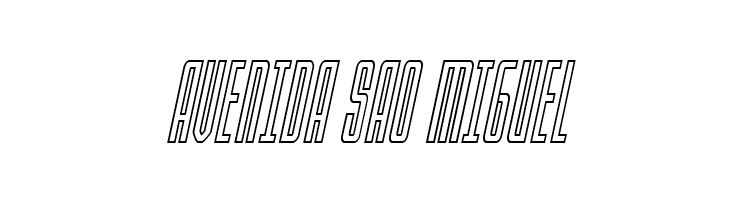 Blue Cobra Outline Italic  Free Fonts Download