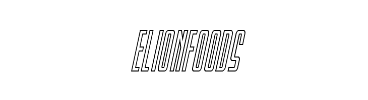 Blue Cobra Outline Italic  Free Fonts Download