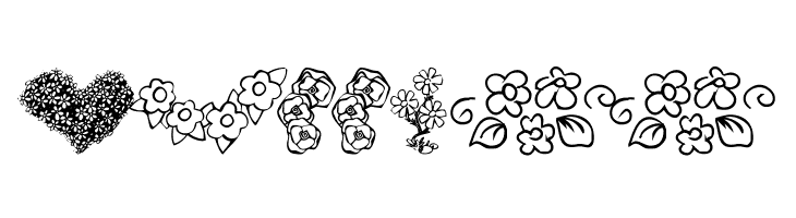 KR Just The Flowers  Free Fonts Download