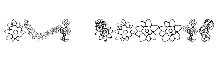 KR Just The Flowers  Free Fonts Download