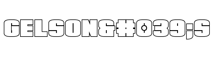 Elephant Gun Outline  Free Fonts Download