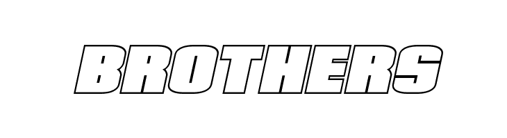 Elephant Gun Outline Italic  Free Fonts Download