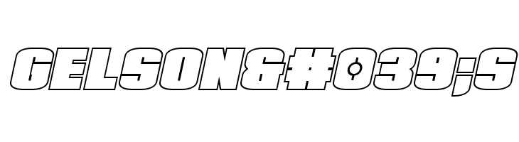 Elephant Gun Outline Italic  Free Fonts Download