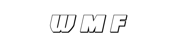 Elephant Gun 3D Italic  Free Fonts Download