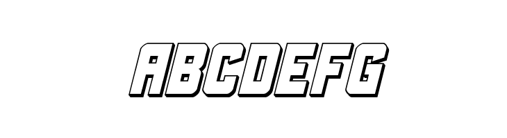 Urban Defender 3D Italic  Free Fonts Download