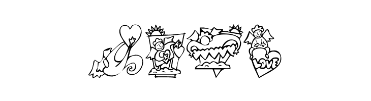 KR Love Angels  Free Fonts Download