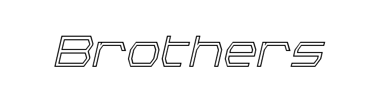 Bretton Outline Italic  Free Fonts Download