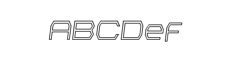 Bretton Outline Semi-Italic  Free Fonts Download