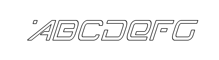 Foreign Alien Outline Italic  Free Fonts Download