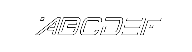 Foreign Alien Outline Italic  Free Fonts Download