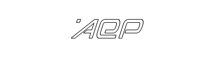 Foreign Alien Outline Italic  Free Fonts Download