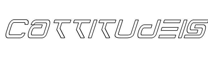 Foreign Alien Outline Italic  Free Fonts Download