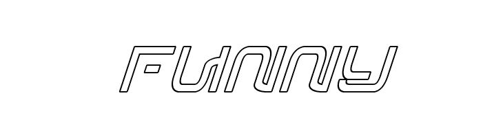 Foreign Alien Outline Italic  Free Fonts Download