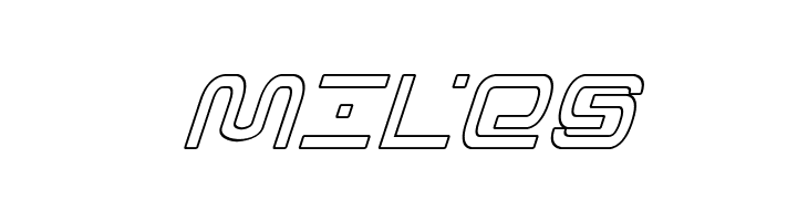 Foreign Alien Outline Italic  Free Fonts Download