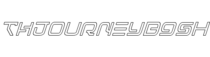Foreign Alien Outline Italic  Free Fonts Download