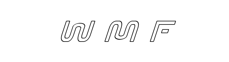 Foreign Alien Outline Italic  Free Fonts Download