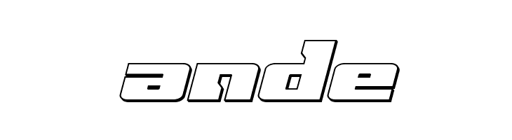 Big Blue Bug 3D Italic  Free Fonts Download