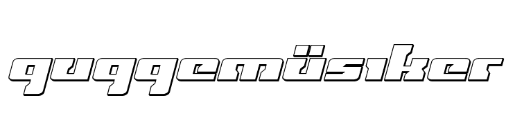 Big Blue Bug 3D Italic  Free Fonts Download