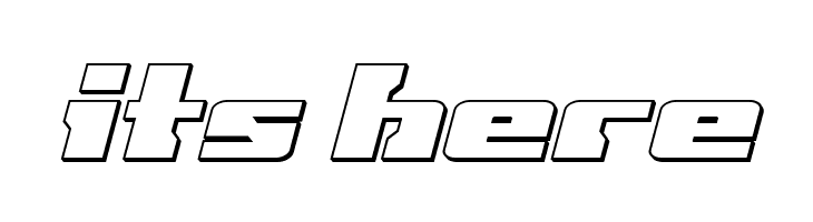 Big Blue Bug 3D Italic  Free Fonts Download