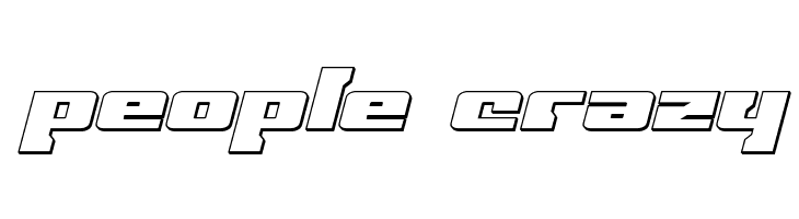 Big Blue Bug 3D Italic  Free Fonts Download