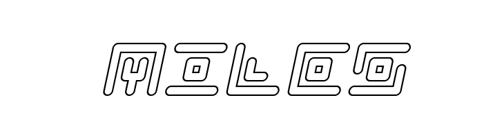 Neon Circuit Outline Italic  Free Fonts Download