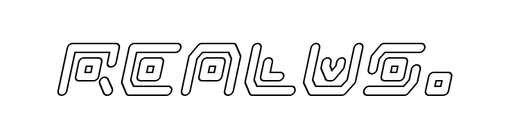 Neon Circuit Outline Italic  Free Fonts Download