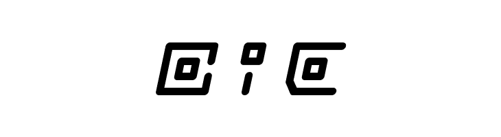 Neon Circuit Title Italic  Free Fonts Download