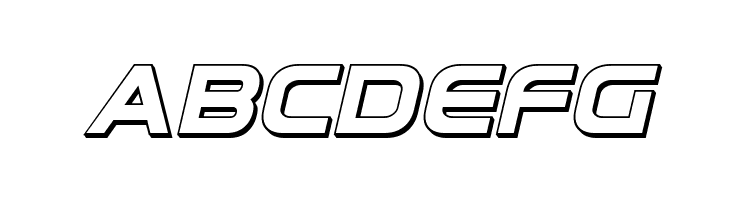 Omega Flight 3D Italic  Free Fonts Download