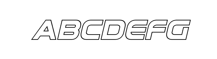 Omega Flight Outline Italic  Free Fonts Download