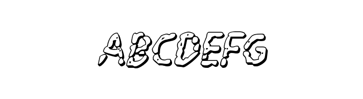 Blood Drenched 3D Italic  Free Fonts Download